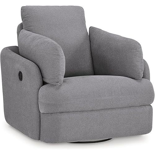 Modmax Swivel Glider Recliner, Light Gray