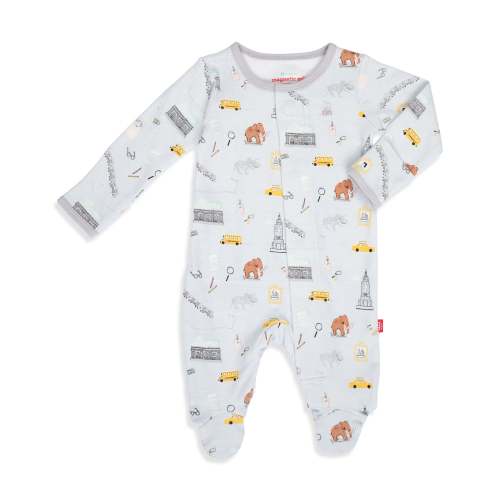 day at the museum organic cotton magnetic parent favorite footie