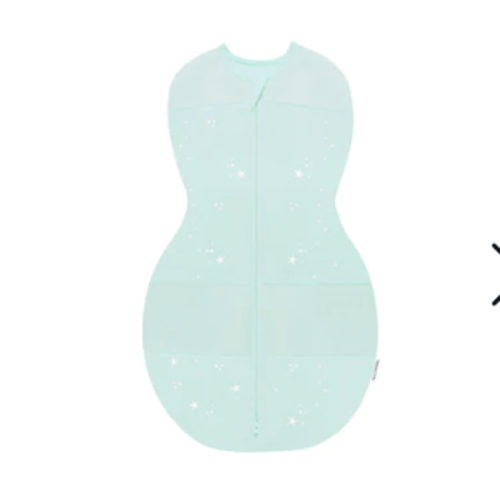 Baby Swaddle in Teal Stars SMALL