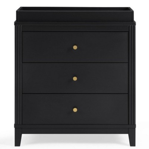 Delta Children Eloise 3 Drawer Dresser with Changing Top, Color: Midnight Gray