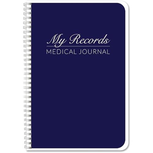BookFactory Personal Medical Journal My Medical History Logbook Daily Medications Log Book Medicine, Treatment, Doctor Visit Tracking Records - Wire-O, 100 Pages 6'' x 9'' (JOU-100-69CW-PP-(Medical))
