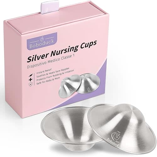 Boboduck The Original Silver Nursing Cups