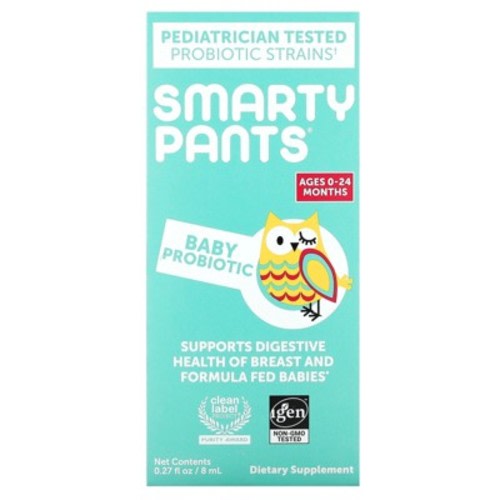 SmartyPants Baby Probiotic, Ages 0-24 Months, Unflavored, 0.27 fl oz