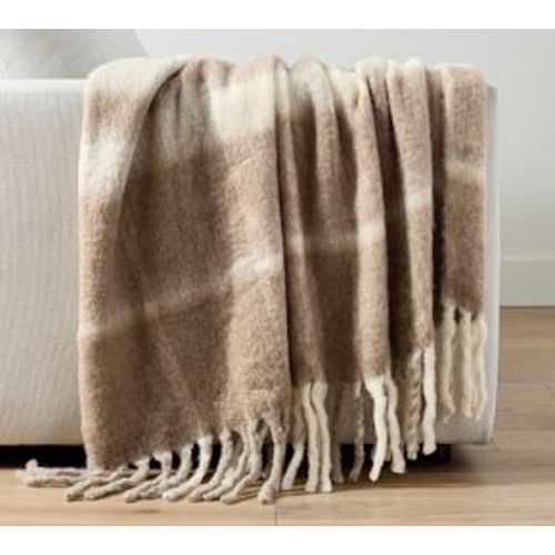 Duluth Checked Faux Mohair Throw