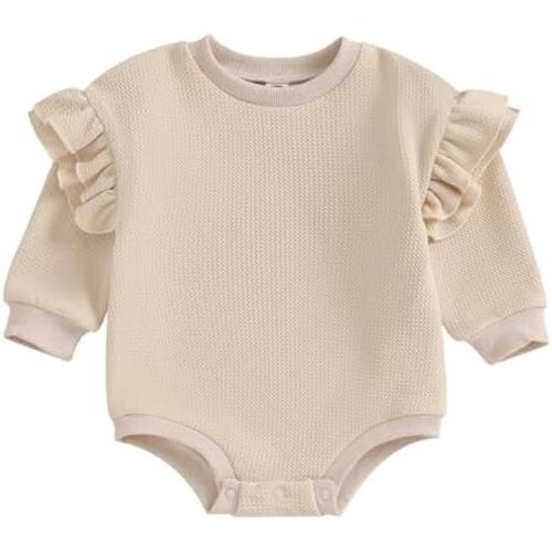 Baby Boy Girl Bubble Shirt Romper Outfit Short Sleeve Summer Bodysuit Top 0-3 months Oversized Crewneck Jumpsuit