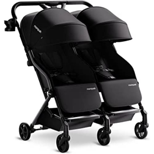 Mompush Lithe Double Ultralight Stroller, Lightweight Side by Side Stroller, Two Large Seats with Individual Recline, Easy Fold