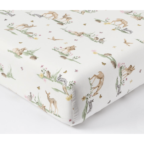AERIN Fawn Organic Crib Fitted Sheet | Pottery Barn Kids