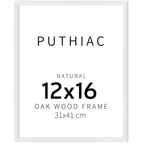 12x16 Solid Oak Wood Picture Frame, Fits 8x12 with Mat or 12x16 Without Mat, Wall Display Only, Vertical or Horizontal, Plexi Front, 1 Pack, Natural Oak