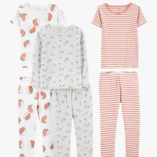 Simple Joys by Carter's Girls' 6-Piece Snug Fit Cotton Pajama Set
