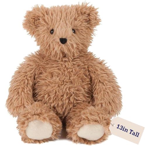 Vermont Teddy Bear Stuffed Animal 13 Inch | Almond Brown Bear Stuffed in USA with 100% Recycled Filling | Bear Hospital Care Support