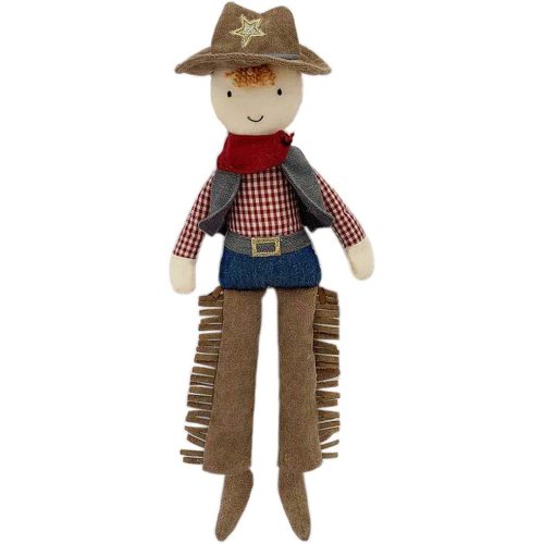 MON AMI Cooper The Cowboy Doll – 15”, Soft & Elegant Plush Stuffed Doll for Kids of All Ages, Use as Toy or Room Décor