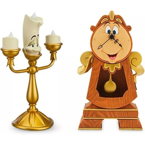 Disney Parks Cogsworth & Lumiere Clock & Candelabra