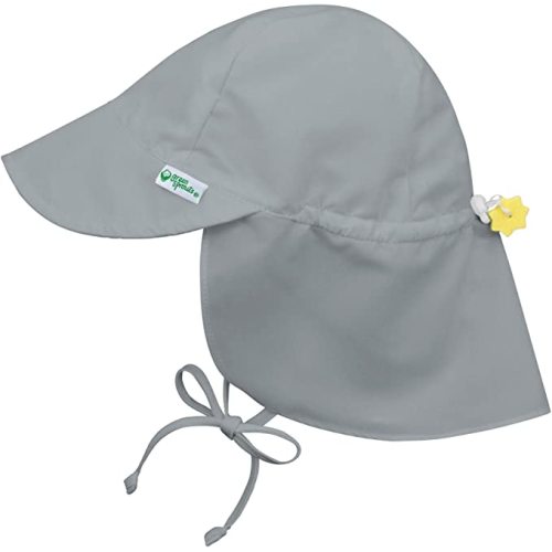 i play. Baby Flap Sun Protection Swim Hat - 0-6 Months - Gray