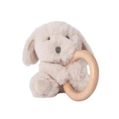 Elegant Baby - Plush Ring Rattle - Puppy