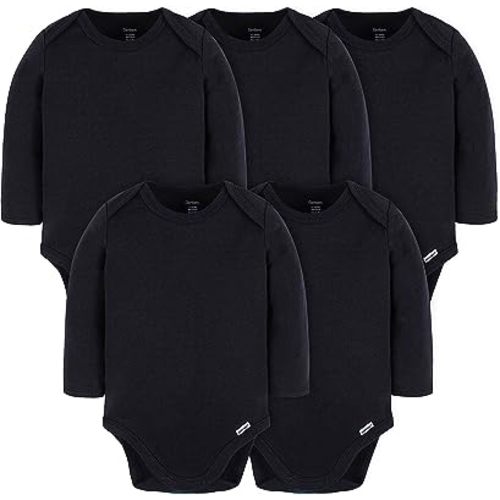 Gerber Unisex Baby Long Sleeve Solid Onesies Multi-pack Interlock 180 Gsm