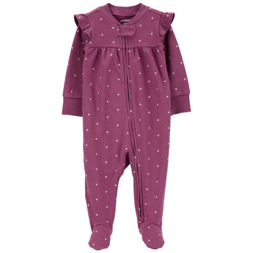 Baby Heart 2-Way Zip Cotton Sleep & Play Pajamas - Carter's | Carter's