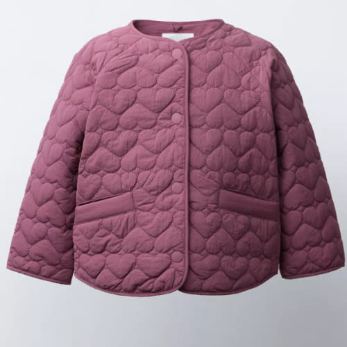 WATER REPELLENT LABEL PADDED JACKET - Dark pink | ZARA United States