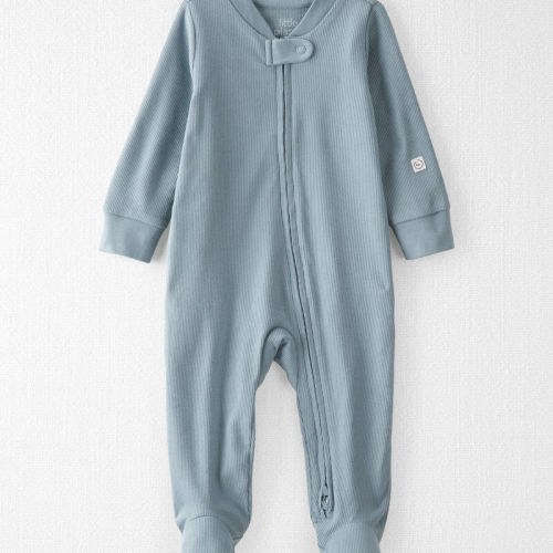 Blue Creek Baby Organic Cotton Sleeper Pyjamas in Blue | Carter’s Oshkosh Canada