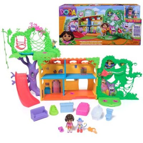 Dora Explore & Play Rainforest Casita Playset, Dora & Boots Figures, Furniture, Sound Fx