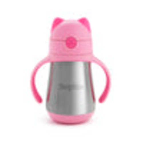 Personalized Cool Cat™ Stainless Steel Straw Cup, 8oz | Munchkin