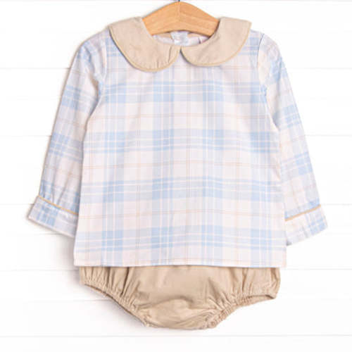 Picture Perfect Plaid Diaper Set, Blue – Stitchy Fish