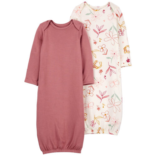 Baby 2-Pack Floral PurelySoft Sleeper Gowns - Carter's | Carter's