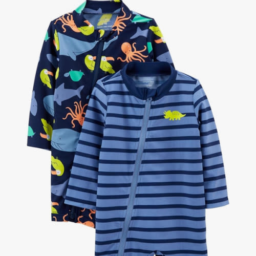 Simple Joys by Carter's Baby-Boys 2-Pack 1-Piece Zip Rashguards