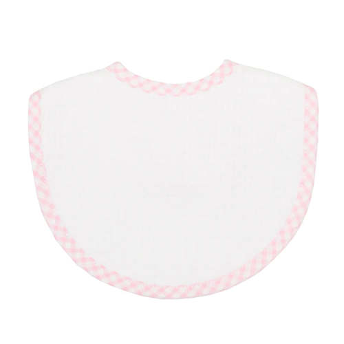 Pink Check Feeding Bib