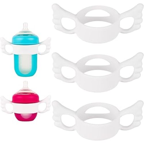 Silicone Baby Bottle Handles for Boon Nursh Bottles, Easy Grip Bottle Holder for Self Feeding