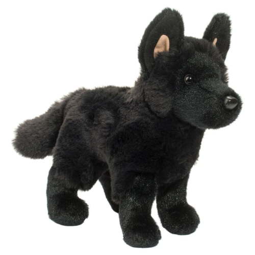 Douglas Cuddle Toys Harko Black German Shepherd Dog Stuffed Animal Toy 8"