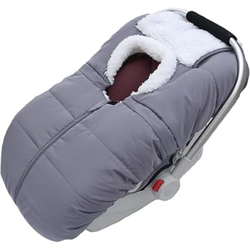 Fairy Baby Winter Car Seat Cover for Babies Carseat– Waterproof, Warm Car Seat Cover Baby – Universal Winter Cover for Back Seat, Infant Car Seat & Baby Carseat (Grey)