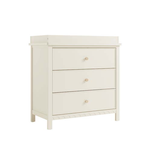 Graco Sasha 3 Drawer Dresser with Infant Changing Topper, Frosted Oat