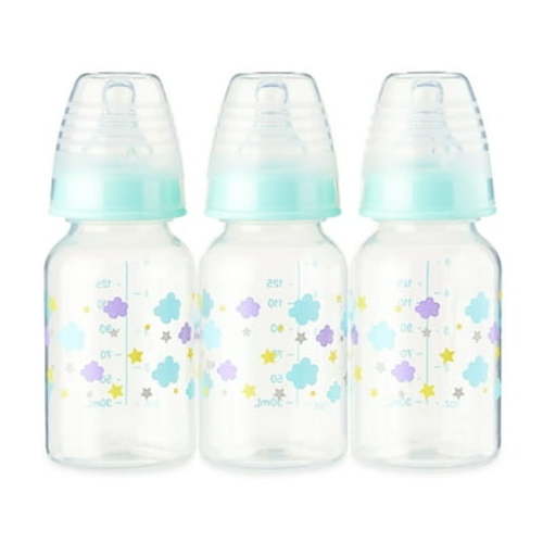Parent's Choice Standard Neck Bottle, 5 fl oz, 3 Pack, Multicolor, Newborn 0+ Months
