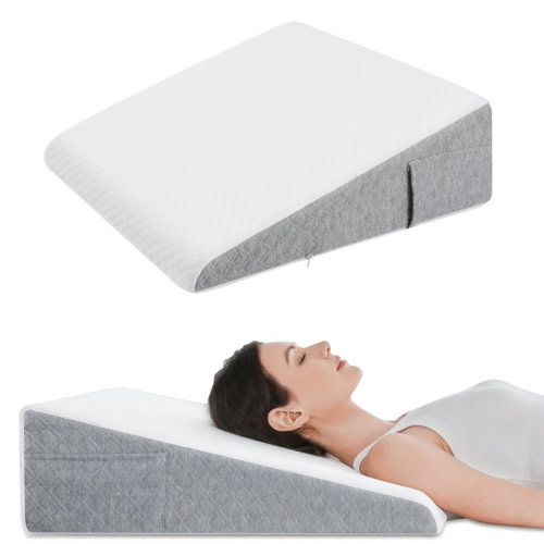 White Noise Bed Wedge Pillow For Sleeping, 8" 10" 12" Triangle Pillow Wedge, Cooling Memory Foam Top, Elevated Support Wedge Pillow Removable Washable Cover & Reviews | Wayfair