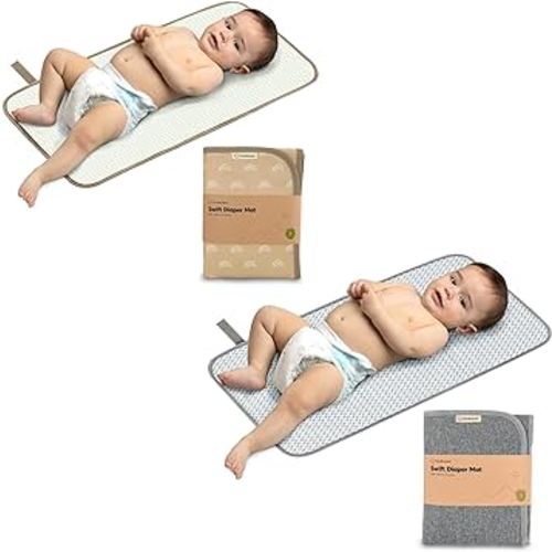 KeaBabies Portable Diaper Changing Pad - Waterproof Foldable Baby Changing Mat - Travel Diaper Change Mat - Lightweight Changing Pads for Baby - Baby Changer - Machine Washable