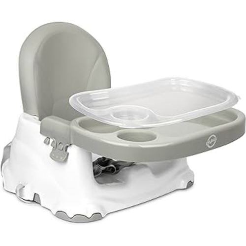 Booster Seat for Dining Table, Portable Highchair Easy Fold and Go. Smart Clean Snap-On Tray, Grows from Baby to Toddler Seat.