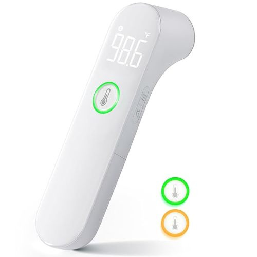 Thermometer for Adults and Kids, Fast Accurate Baby Thermometer with Fever Alarm & Mute Mode, FSA Eligible, Lifetime Support -Take Quick Temperature Easily - White