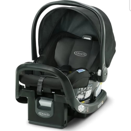 Graco SnugRide SnugFit Infant Car Seat with Simply Safe Adjust Harness System, Baby Car Seat with Anti Rebound Bar, Gotham