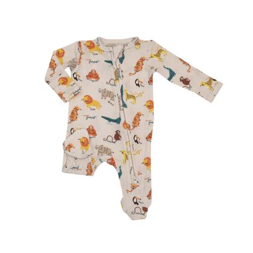 2-way Zipper Footie - Animal Kingdom