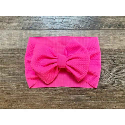 Hot Pink Head Wrap, Oversized Bows, Headband for Babies, Big Bow Headband, Baby Girl, Baby Toddler Girl