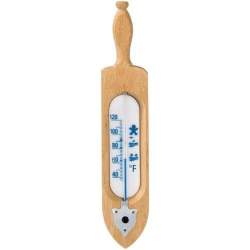 Floating Bath Spa Thermometer Beech Wood