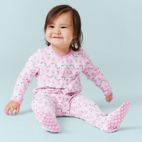 pink signed sealed delivered RightFit™ magnetic parent favorite footie – Magnetic Me