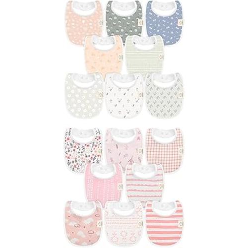 KeaBabies 8-Pack Baby Bibs for Boys, Girls - Soft Cotton Drooling and Teething Baby Bibs, Baby Girl Bibs, Baby Boy Bibs, Baby Drool Bibs for Baby Girl, Boy, Newborn Infant Bibs
