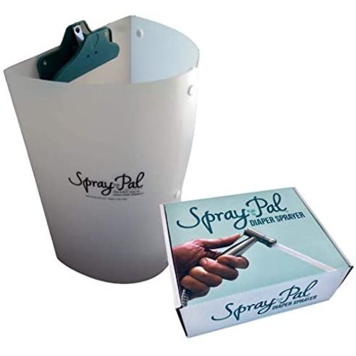 Spray Pal Cloth Diaper Sprayer and Splatter Shield Bundle - Includes Best Patented Shield and Premium Adjustable Diapers Sprayer - Pre-Rinse Messy Laundry and Prevent Mess