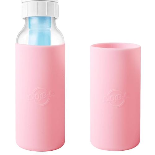 (2-Pack, Pink, 8 oz) Silicone Baby Bottle Sleeves Compatible with Dr. Brown's Natural Flow Anti-Colic Options+ Narrow Bottles, Reusable Dishwasher-Safe Baby Bottle Covers