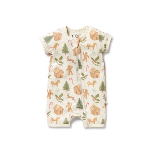 Wilson & Frenchy Holly Jolly Magic Organic Boyleg Zipsuit | David Jones