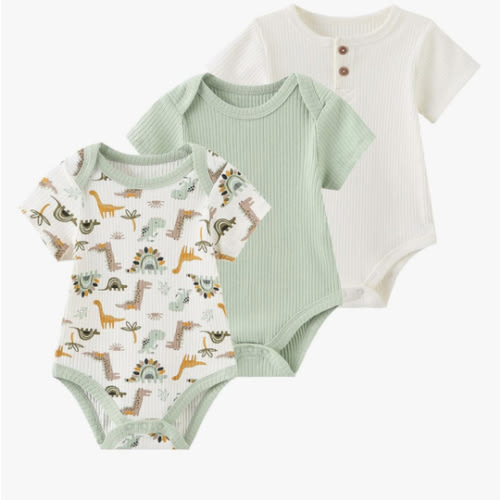 Baby Bodysuit Boy Clothes Soft Newborn Infant Outfit Short Sleeve Romper