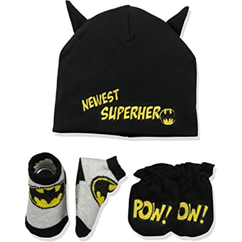 DC Comics Baby Boys Batman Take-Me-Home Set, Black, 0-3 Months