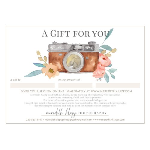 General Gift Card in $50 Increments (if you would like a larger amount, purchase several)
