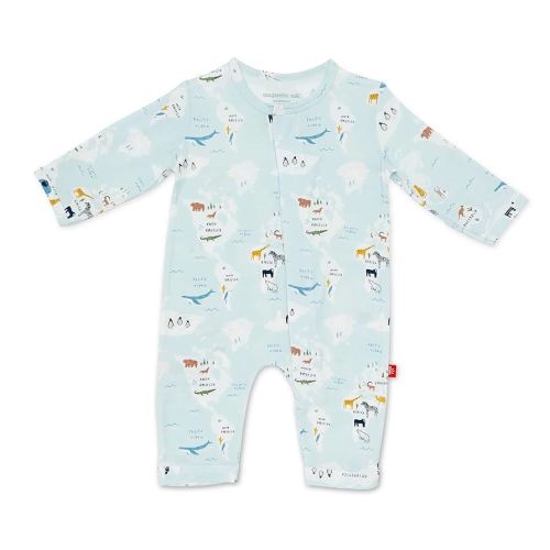 Magnetic Me Easy-Close Modal Coverall Jumpsuit Sea The World 0-3 Months